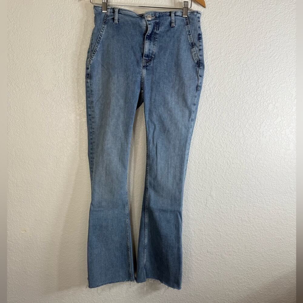 Free People We the Free Level Up Split Bootcut Jean Size 29 Boho Hippie Festival